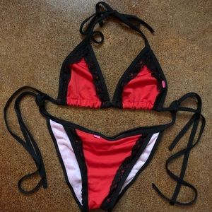 Red Lace Bikini